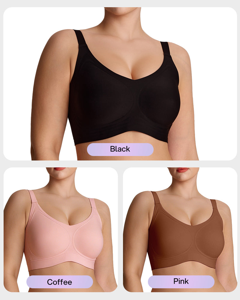 Wireless V-Neck Back & Side Smoothing Bra